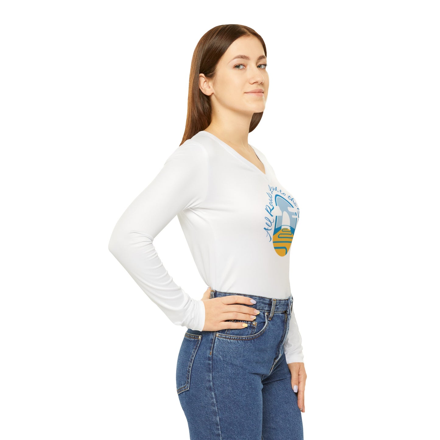 Women's Long Sleeve V-neck Shirt (AOP)